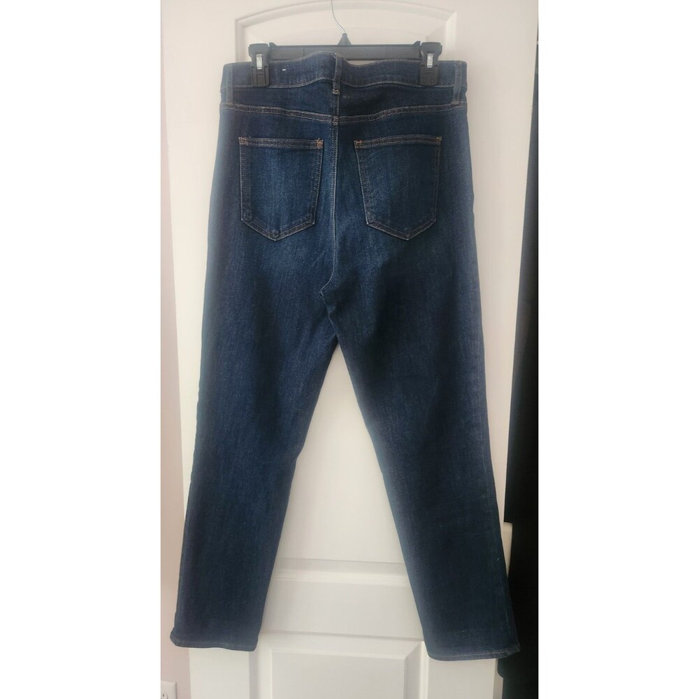 LOFT Boyfriend Jeans Women Size 8 Size 10 Dark Wash Denim Relaxed Straight - Picture 4 of 8